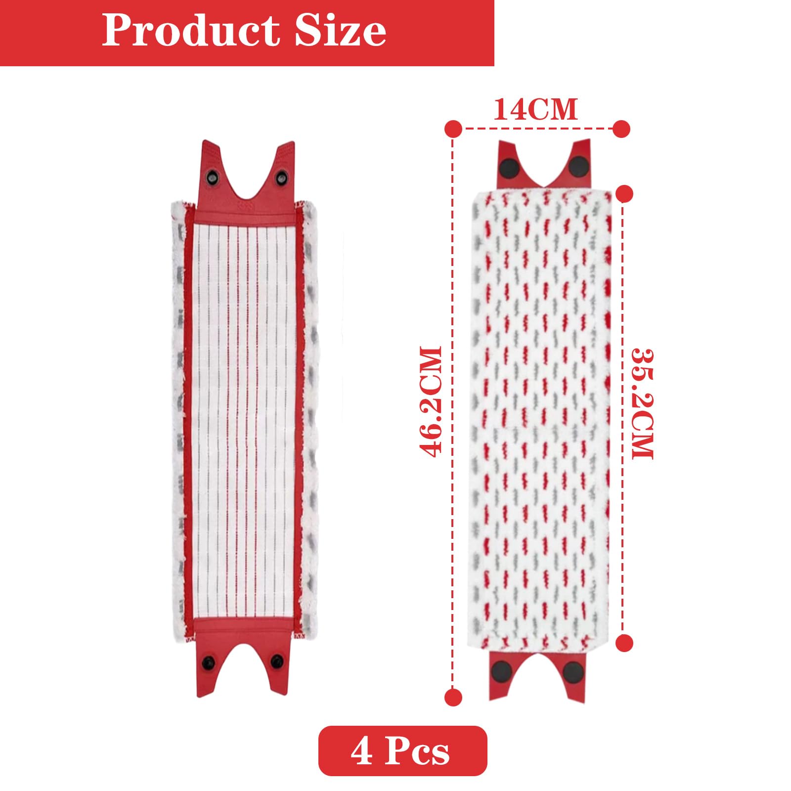 4 Recharges Serpillière Microfibre Pour Vileda Ultramax - Lavable Et Réutilisable - Absorbante - Nettoyage Sol