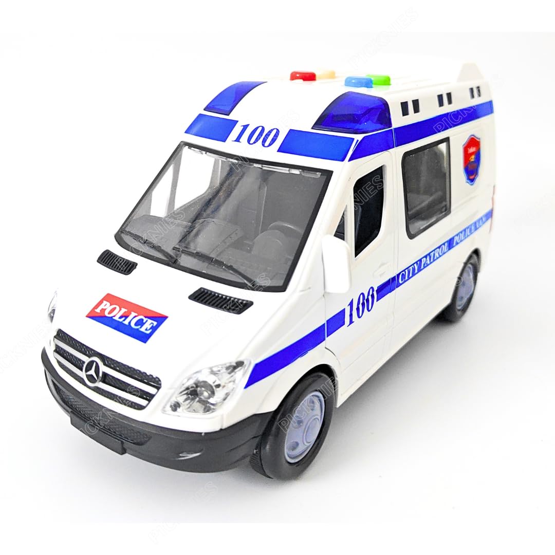 PICKNIES Police Toy Van for Kids with Light & Siren Sound Effects | Strong & Premium Push and Go Friction Power Rescue Vehicle Toy | Friction Powered | 3 to 14 Years (Police Vehicle Toy) (B0CL6C2KC9) Amazon Price History, Amazon Price Tracker