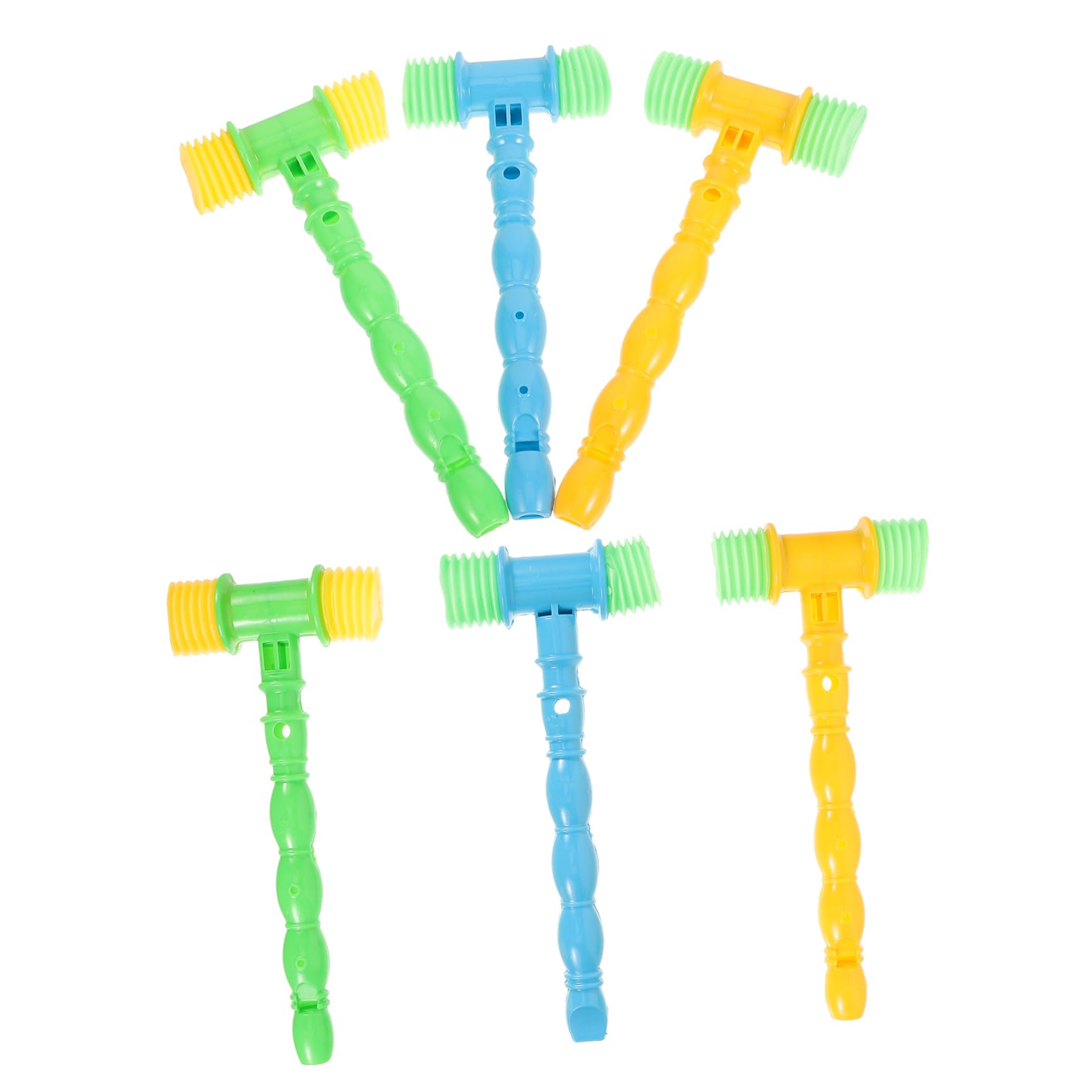 SUPVOX 6pcs Musical Hammer Mallet Educational for Fun Enhance Visual Auditory Skills Safe Random Color