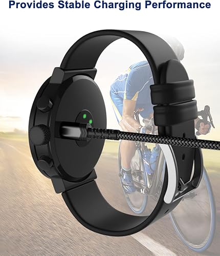 Miniatura 10 de Itramax Cable de carga para Garmin Watch, 2 unidades, cable de alimentación de nailon de 4 pies para Fenix 5 5S 5X 6 6S 6S 6X 7 7S 7X Plus,