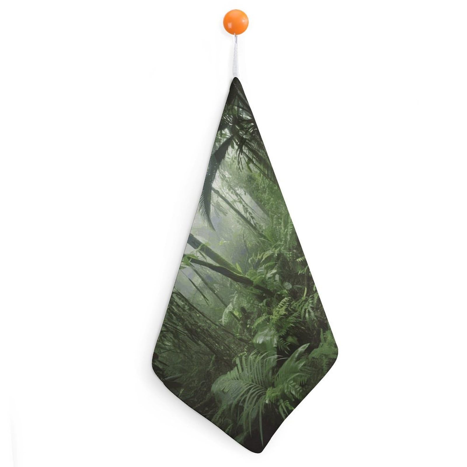 LDGSUPH Tropical Rainforest Hand Towels Fashion Hand Face Towel with Hanging Strap Absorbent Soft Decorative Towel Fade Resistant Cozy Face Cloths for Kitchen Gym Bathroom Towels 1PCS
