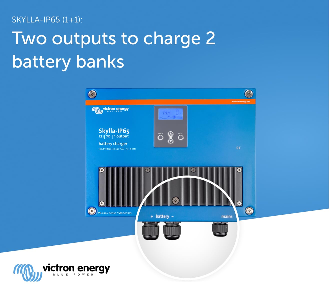 Amazon.com: Victron Energy Skylla-IP65 12-Volt 70 amp 120-240VAC