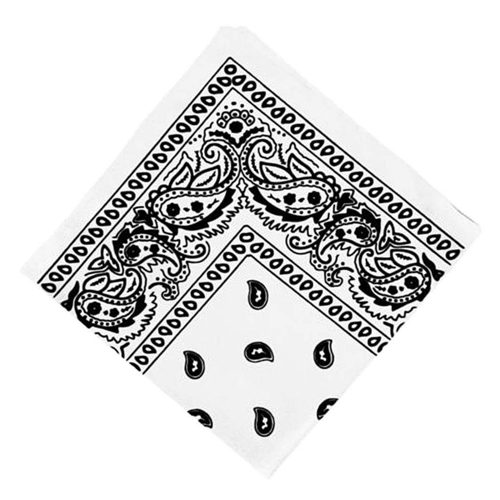 Unisex Cotton Paisley Bandana Cowboy Head Scarf Head Wrap White | Womens Accessories | Scarves & Wraps-image-33