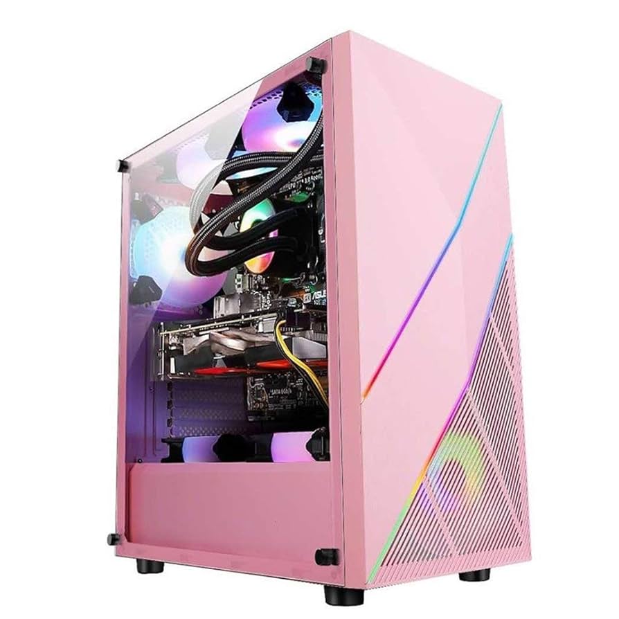 ピンク PCケース Amazon.co.jp: ZXFF コンピュータゲームケース.Mid-Tower M-ATX