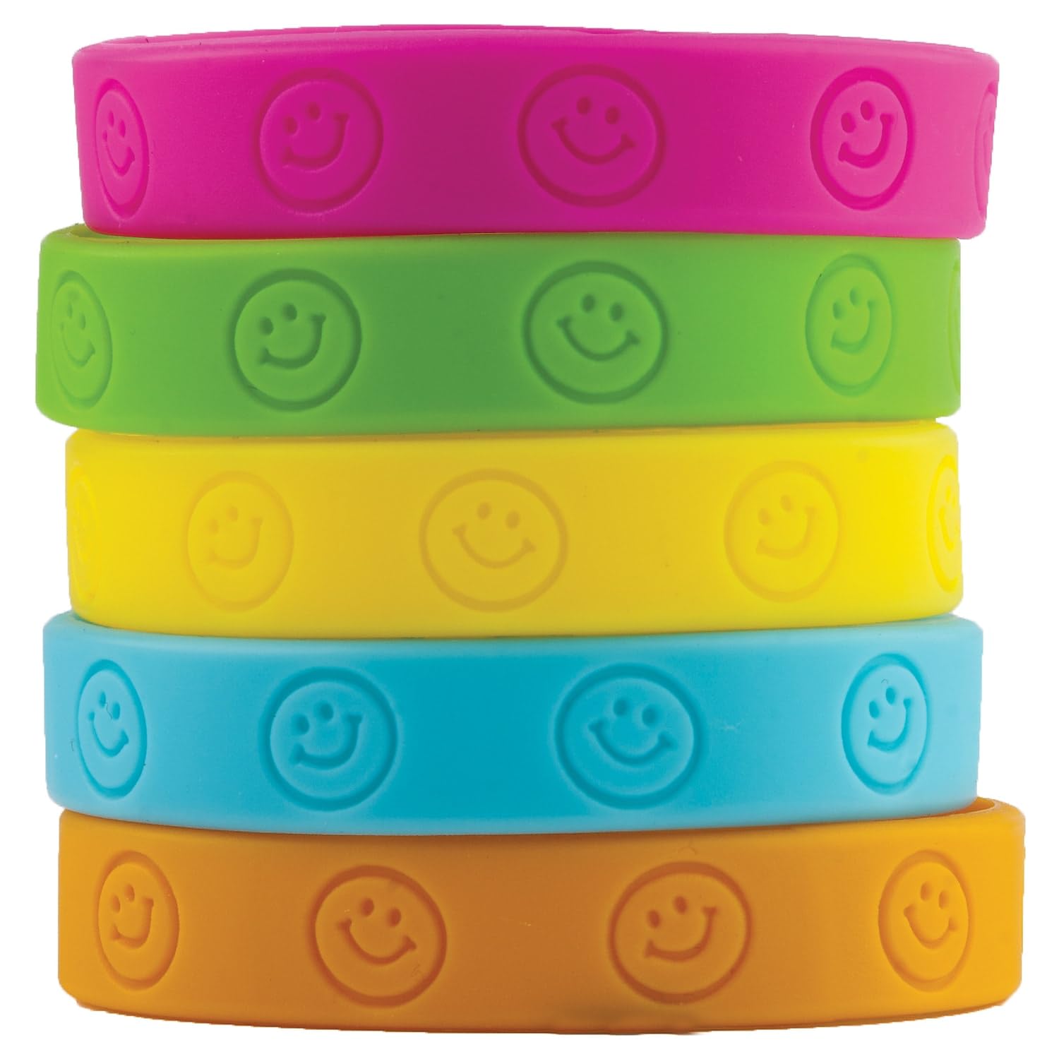 Teacher Created Resources Happy Faces Wristbands, Multi Color (6550)