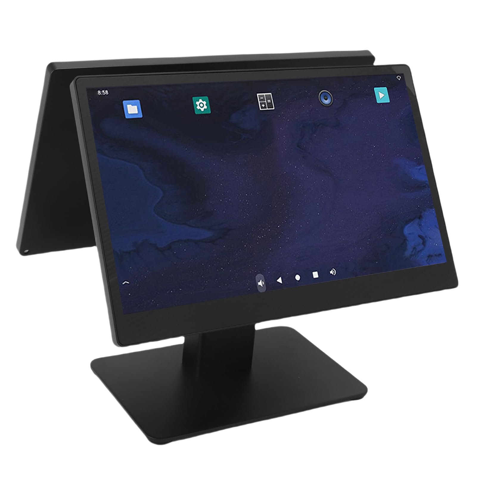 Walfront Terminale POS Touch Screen, Cassa Registratore con Base in