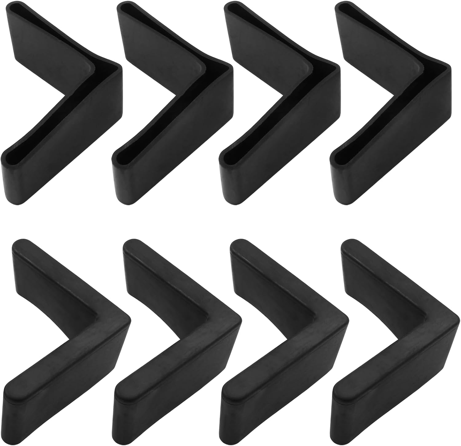 Auvotuis 8 PCS Rubber Angle Iron Caps 21/2inch/63mm, L Shaped