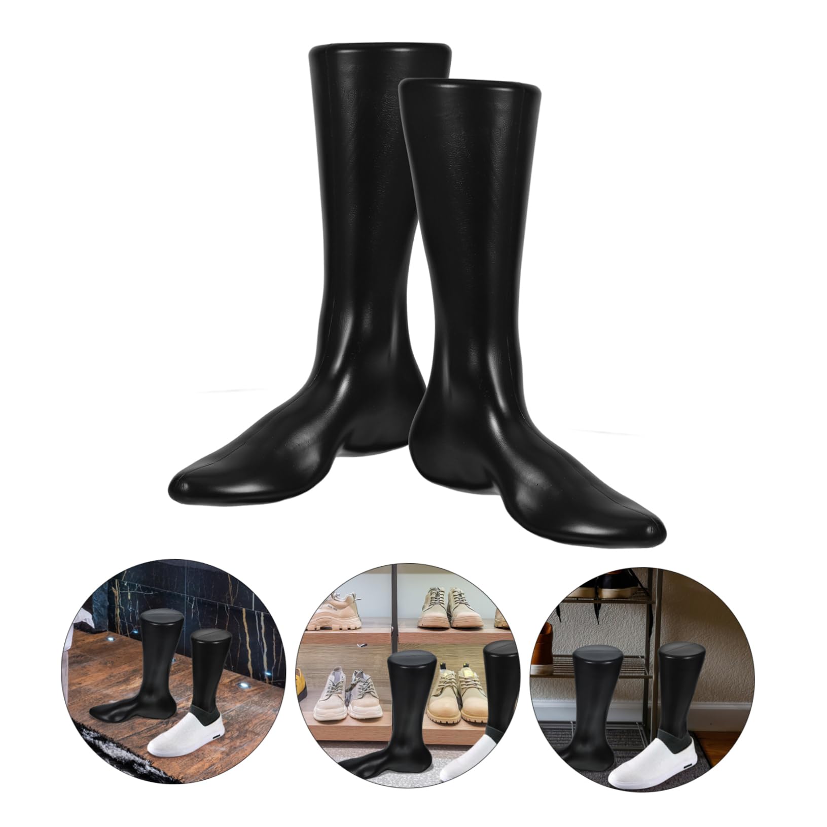 SOLUSTRE 2Pcs Sock Foot Models Realistic Sock Display Props for Men Mannequin Foot Holders for Shops and Stores for Showcasing Ankle Socks and Novelty Socks