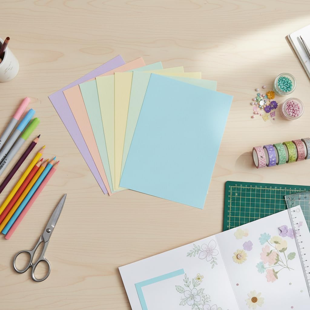 Couverture en vélin Bristol de 30,4 kg, finition lisse, lot de 250 feuilles - Papier cartonné lourd de qualité supérieure pour travaux manuels, impression et projets professionnels, sans acide (1