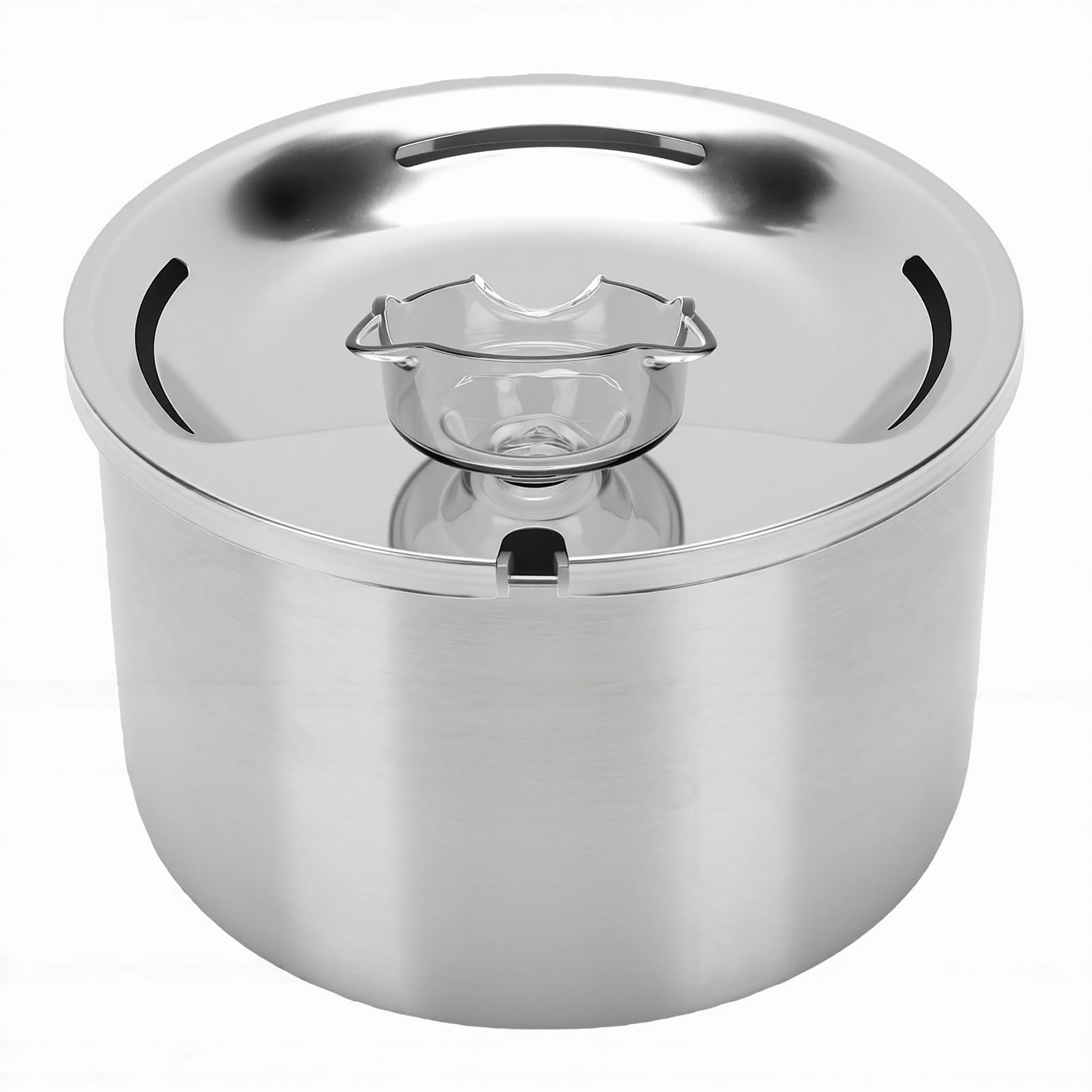 Fontana d'acqua per Animali Domestici Dispenser Automatico d'acqua in Acciaio Inossidabile Grande capacità con Filtrazione Circolante Pompa Silenziosa Design Leggero per Gatti e Cani di