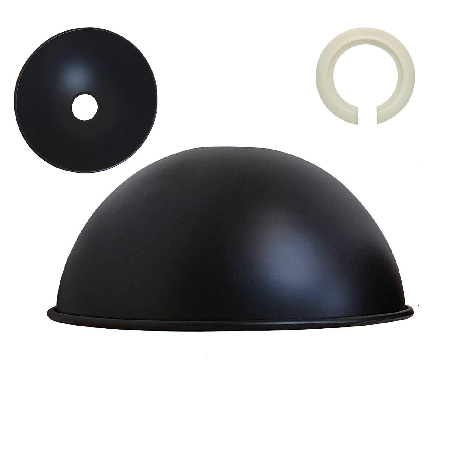 DC Voltage Metal Lamp Shades Living Room Ceiling Pendant Light Shade 21cm Easy Fit Dome Lampshades Only for Industrial Ceiling Light Fitting Bedroom, Kitchen(Free Reducer Plate) — image 1