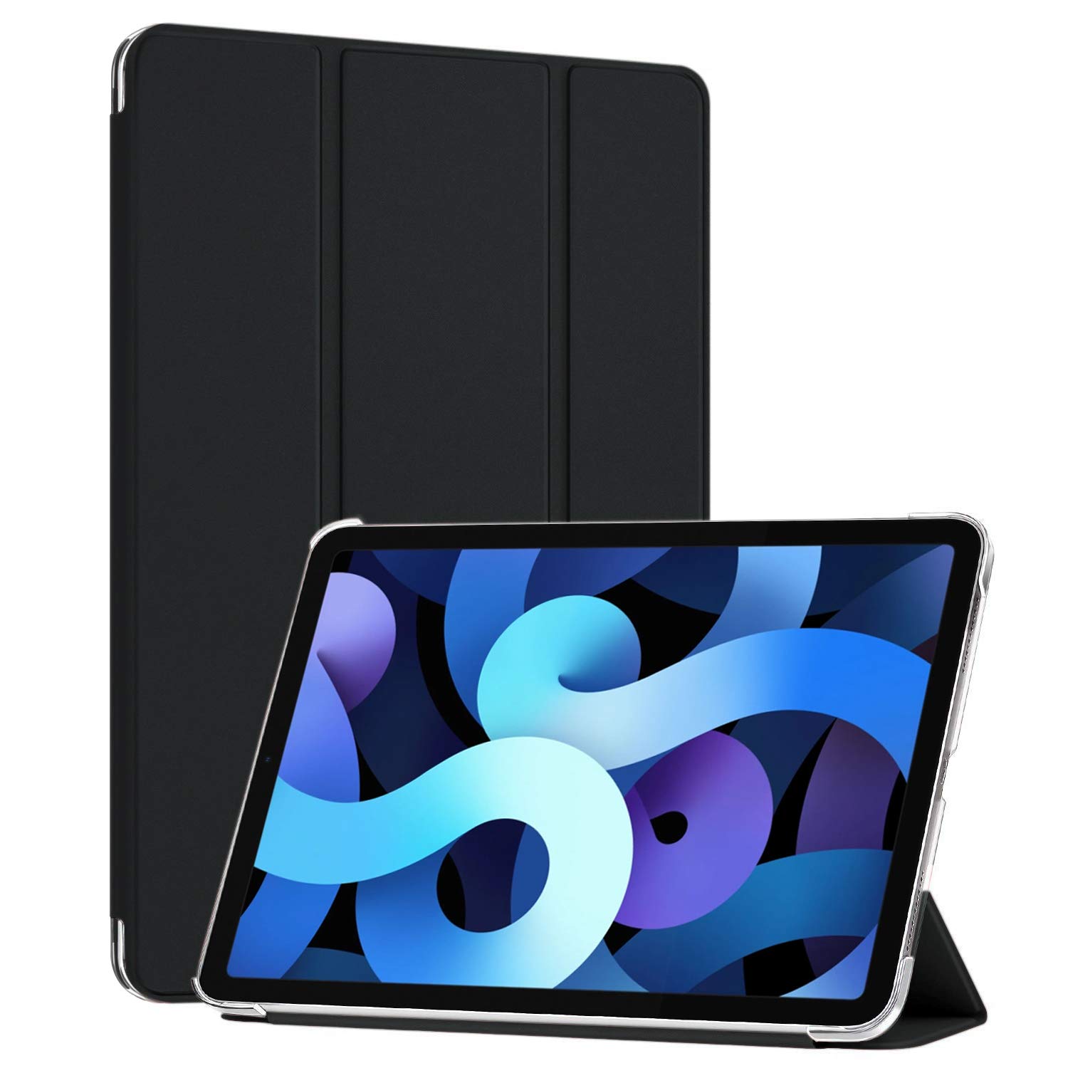 Microsonic Apple iPad Pro 11 2024 Kılıf (A2836-A2837) Slim Translucent Back Smart Cover Siyah [iPad Pro 11 2024 ile Uyumlu Kılıf - Siyah]