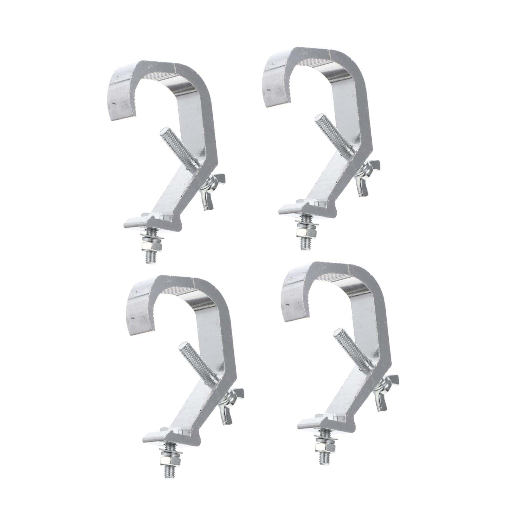 SOLUSTRE 4pcs Aluminum Alloy Stage Clamps Slip Design for Reliable Support Knob for Easy Installation Suitable for Moving Head Lights