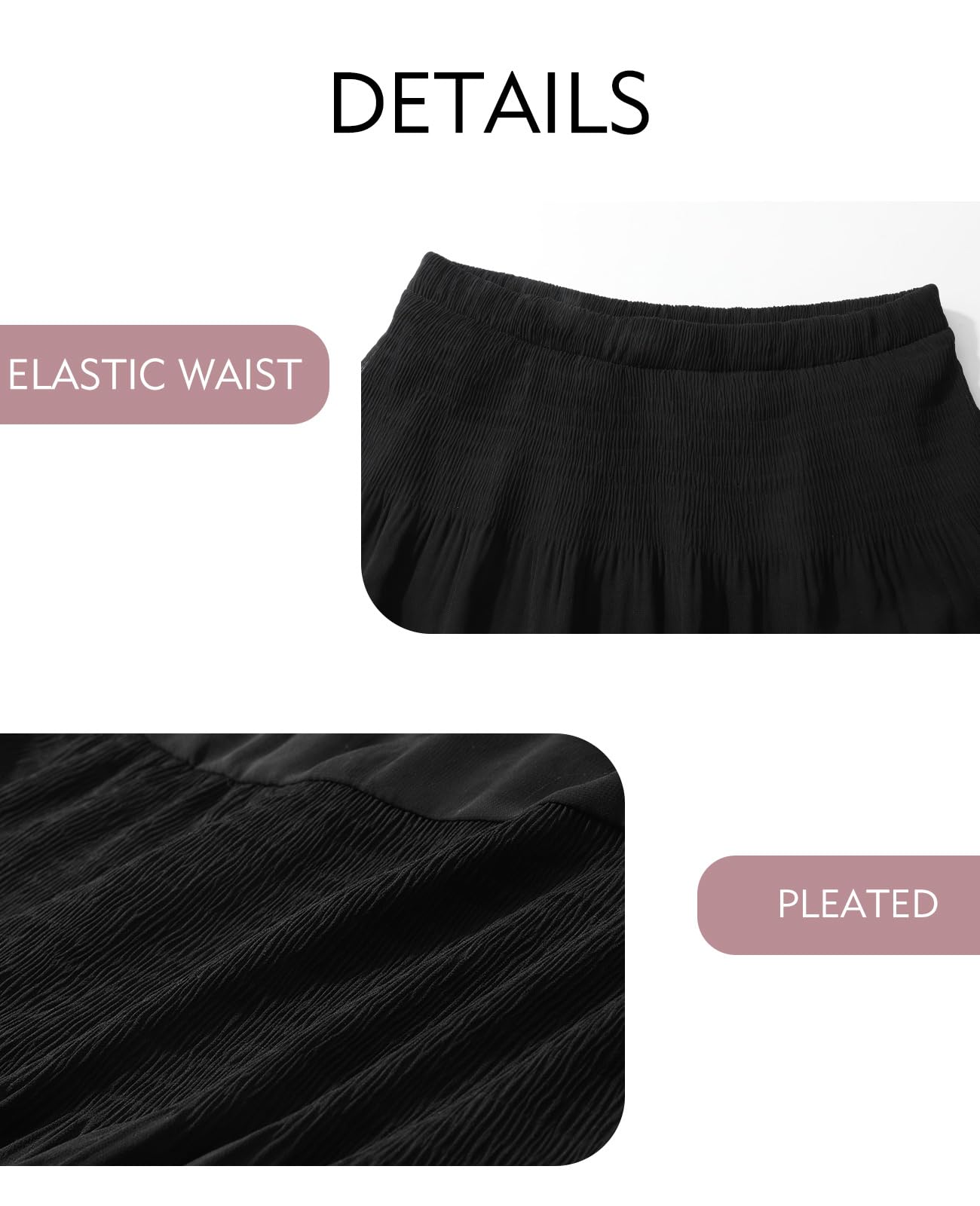 Genfien Femme Jupe Boheme Tour de Taille Elastique Longues Maxi Jupe en Mousseline de Soie avec Doublure Taille Haute A-Line Décontractée L'été Plage