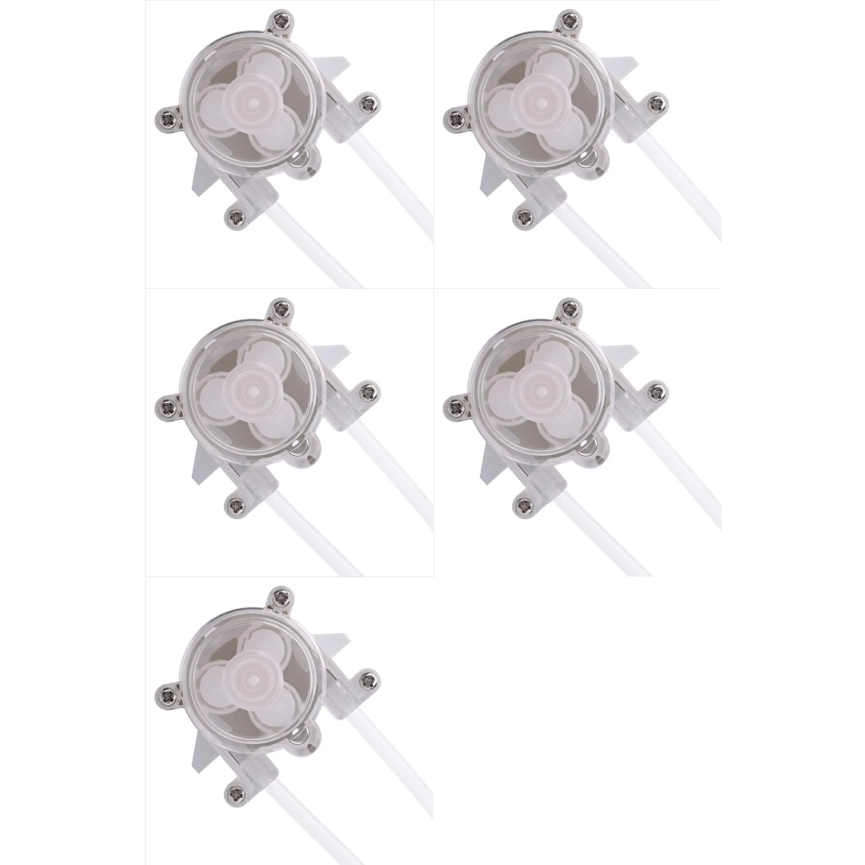 Jnchdghwa As Shown 5X Micro-Peristaltic Pump Dc 6V 9V 12V Small Mini 500 Geared Motor Dosing Liquid Water Squeeze Reversible