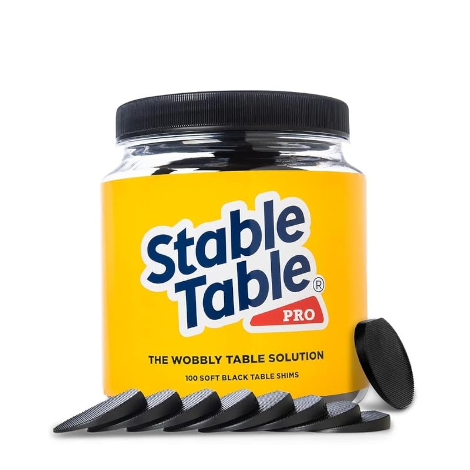 Stable Table - Black Restaurant Table Leg 100 Shim Wedges Premium Furniture Levelers Restaurant TableShims, Home Improvement DIY Levelers - Rubber