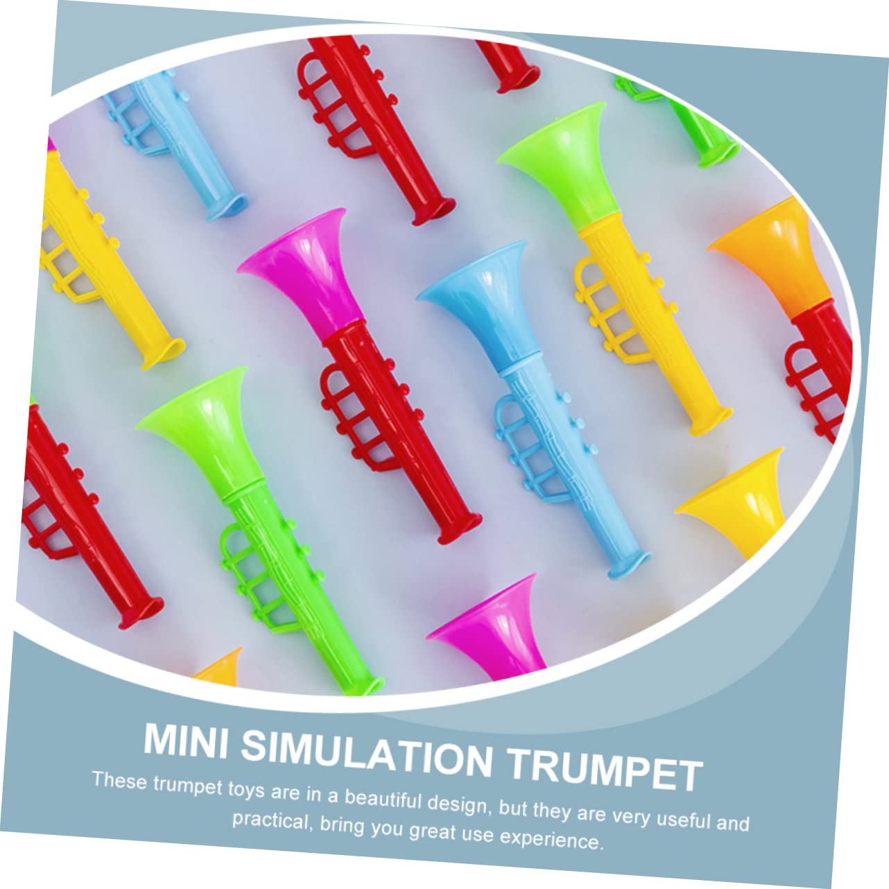 10 Trompettes En Plastique Doré - Pour Faire La Fête Et S'amuser !