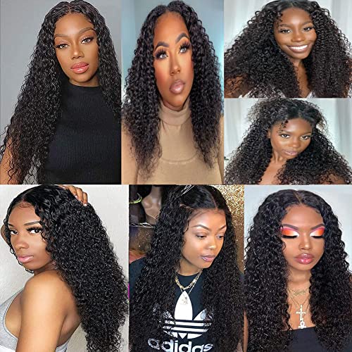 Ainmeys 16 Inch Curly V Part Wigs Brazilian Kinky Curly Human Hair Wigs For Black Women V Shape Wigs No Leave Out Lace Front Wigs Deep Curly Upgrade U Part Wigs Glueless Full Head Clip In Half Wigs 150% Density(16Inch, V Part Wigs) #TOP6