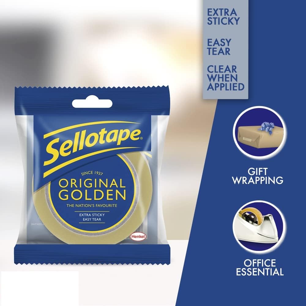 𝟮 𝗣𝗔𝗖𝗞 Original Golden Cellotape, Pack of 2 - Image 2