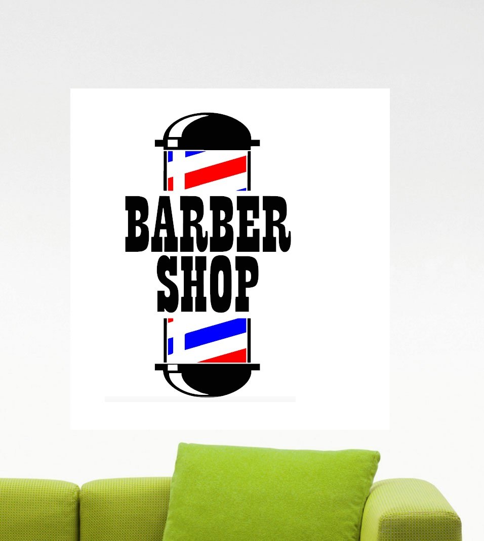 SUNONE11 Barber Shop Wall Sticker Decal - Black & White Vinyl Window Decoration For Salon Or Home - View #4