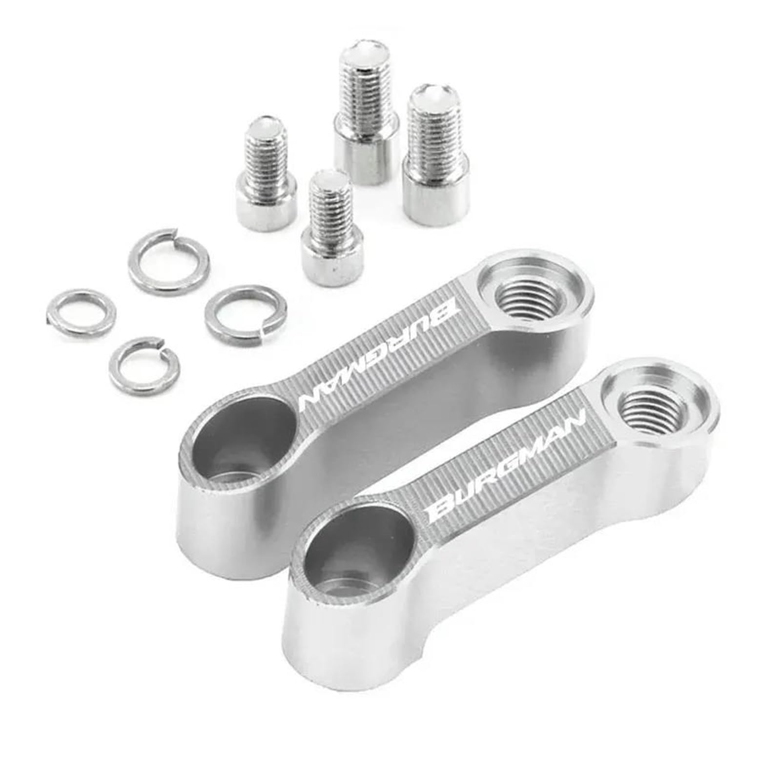 Amasony Silver Extended Riser For Suzuki Burgman 650 400 125 200 250 An650 An400 An125 An200(Silver)