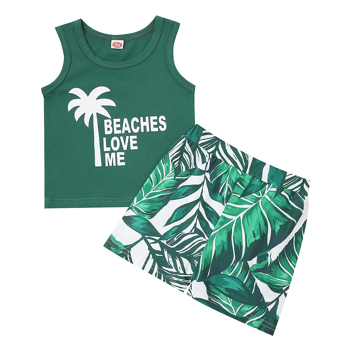 EQSJIU Baby Boys Outfits Summer Clothes 2Pcs Shorts Set Cute Mamas Boy Print Tank Top Beach Style