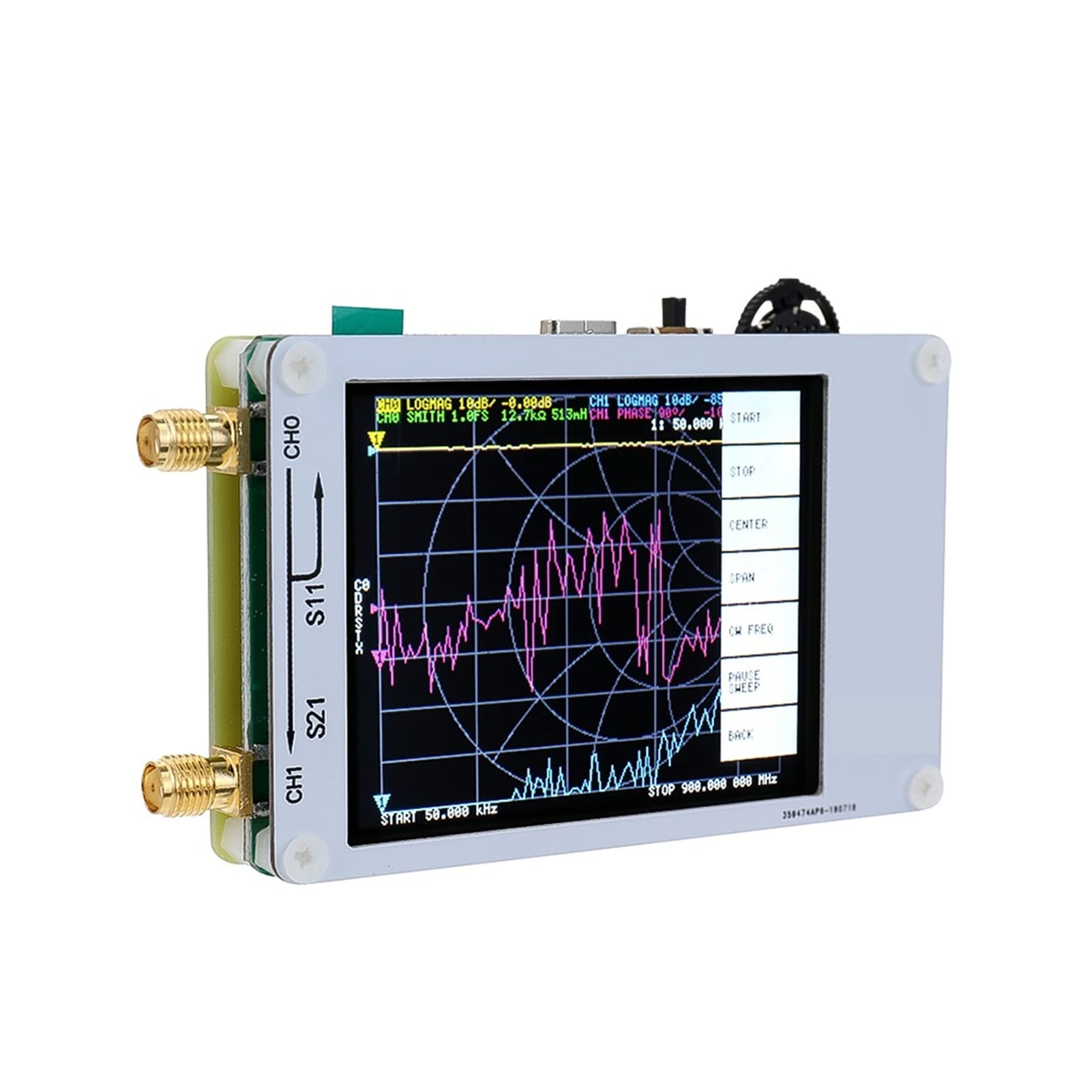 Spectrum Analyzer, Vektor -Netzwerkanalysator 50 kHz ~ 1,5 GHz MF HF VHF Vector Network AnalyzerDigital LCD Antennenanalysator stehende Wellenmessinstrument
