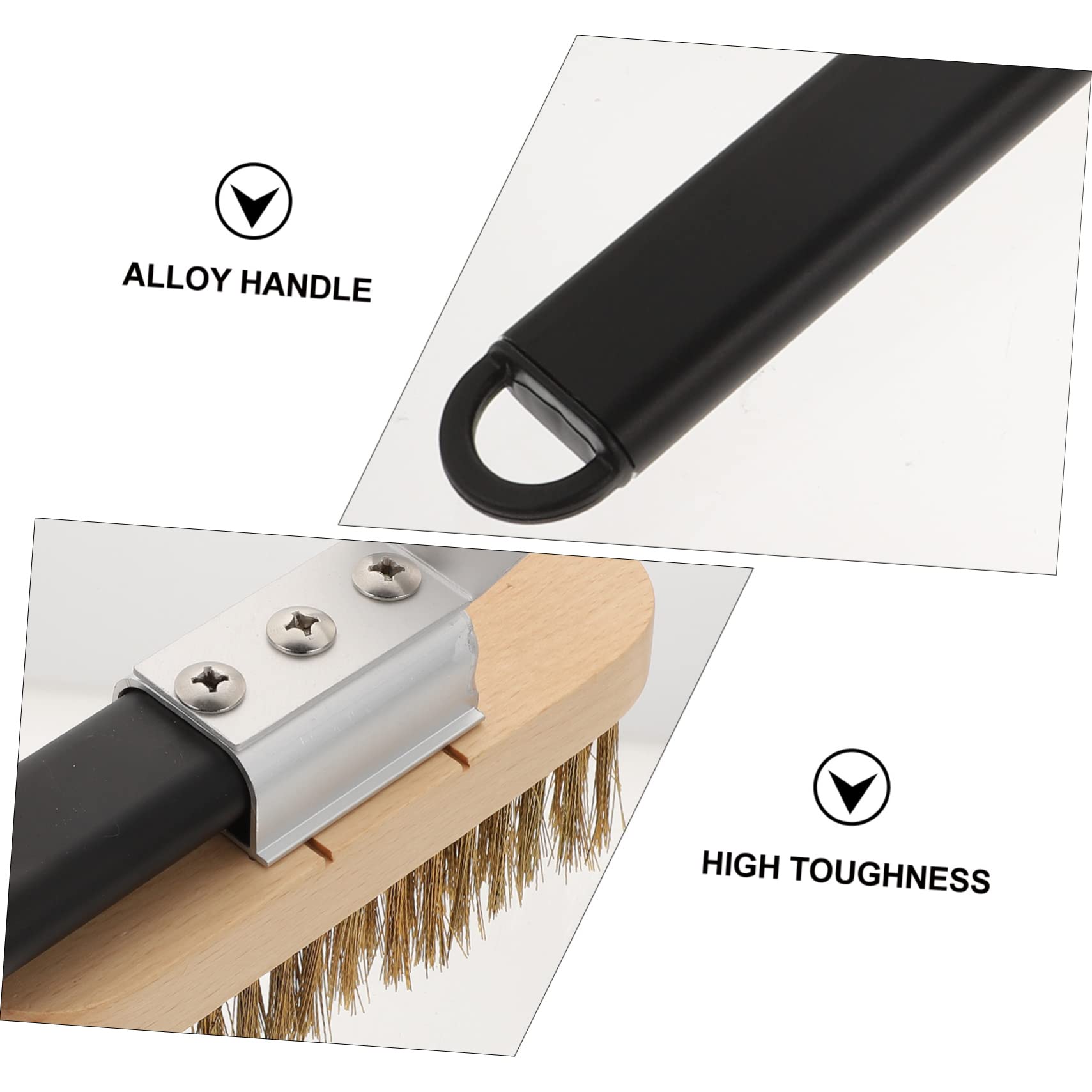 Abaodam Cepillo para Horno de Pizza y Parrilla 40 Cm Alambre de Cobre Herramienta de Limpieza Resistente para Suministros de Cocina y Barbacoa Profesional