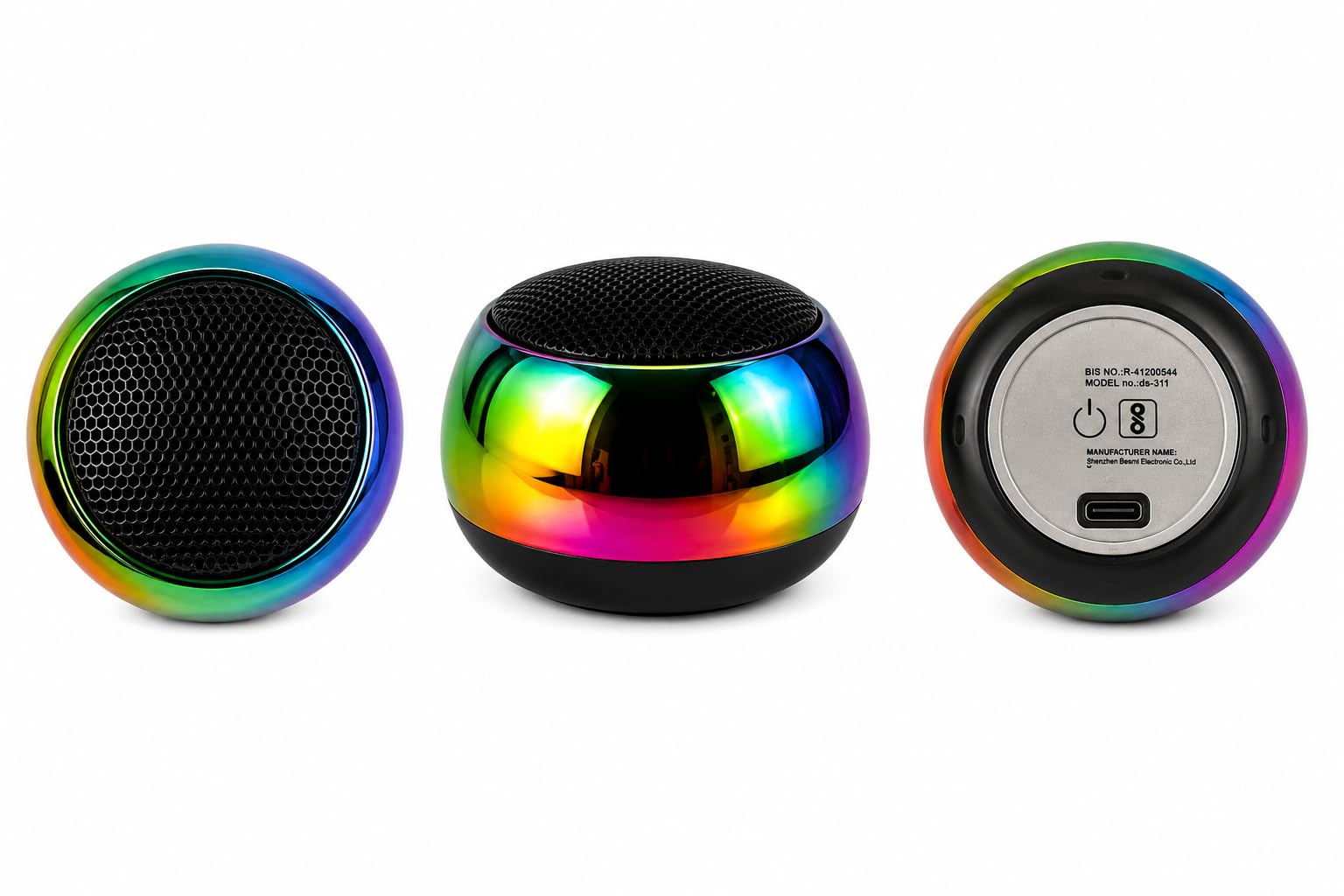 jinexa mini bluetooth speaker, 5w wireless portable speaker with 4d deep bass, bluetooth 5.1, up to 10 hours playtime, hands-free calling, compact design for home, travel & outdoor use