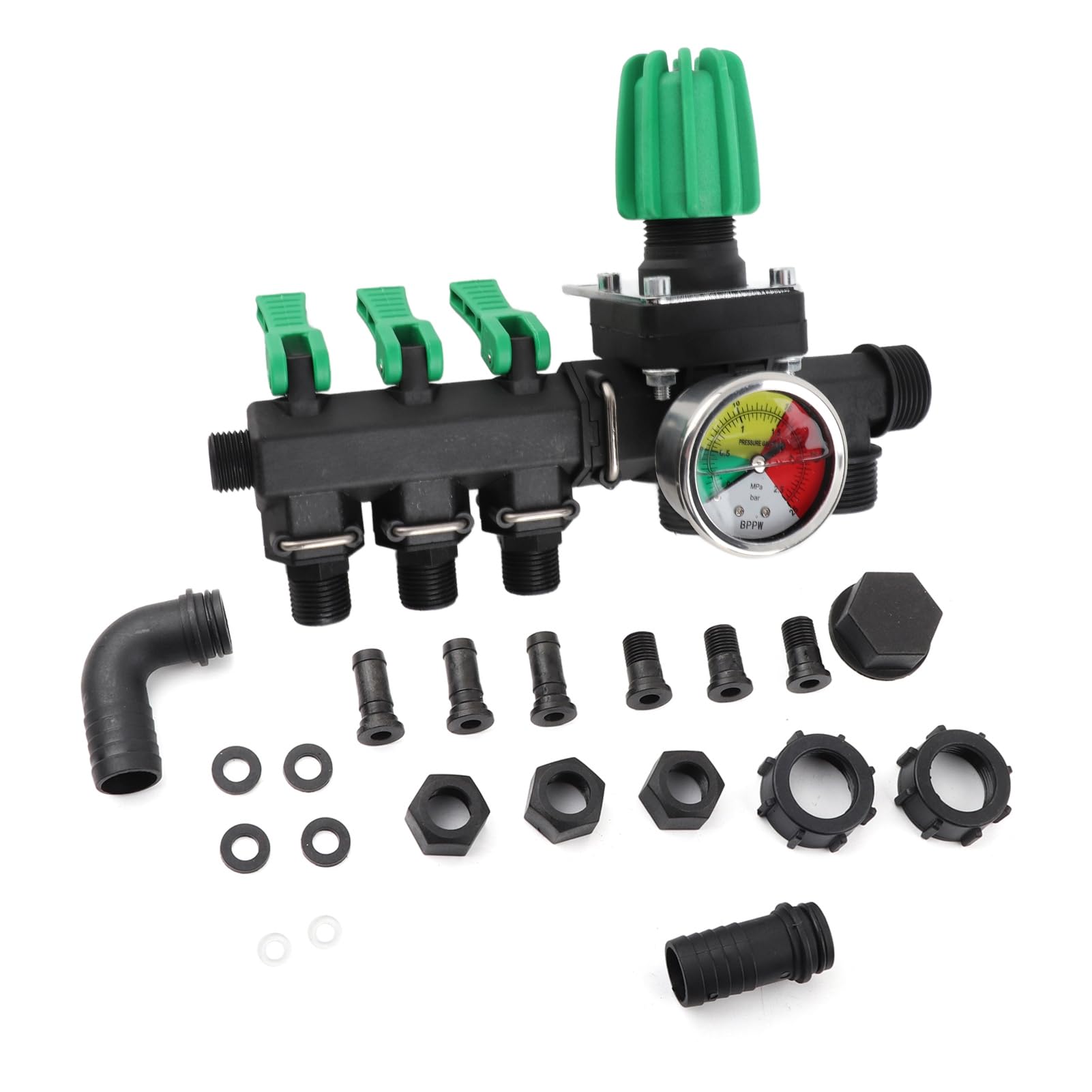 Absperrventil für landwirtschaftliche Sprühgeräte, 3-Wasserverteiler, hochwertiges ABS-Material, rostfrei, erosionssicheres Design, für Landwirtschaft, Tierhaltung, Aquakultur,