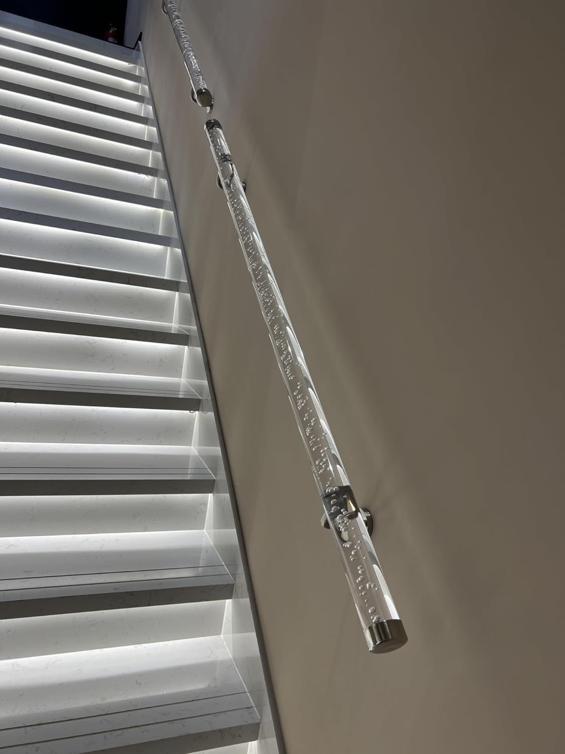 Do dużych obciążeń Przezroczyste poręcze do balustrad, ciężkie balustrady wsparte na ścianach do schodów wewnętrznych i zewnętrznych(Giallo,200cm)