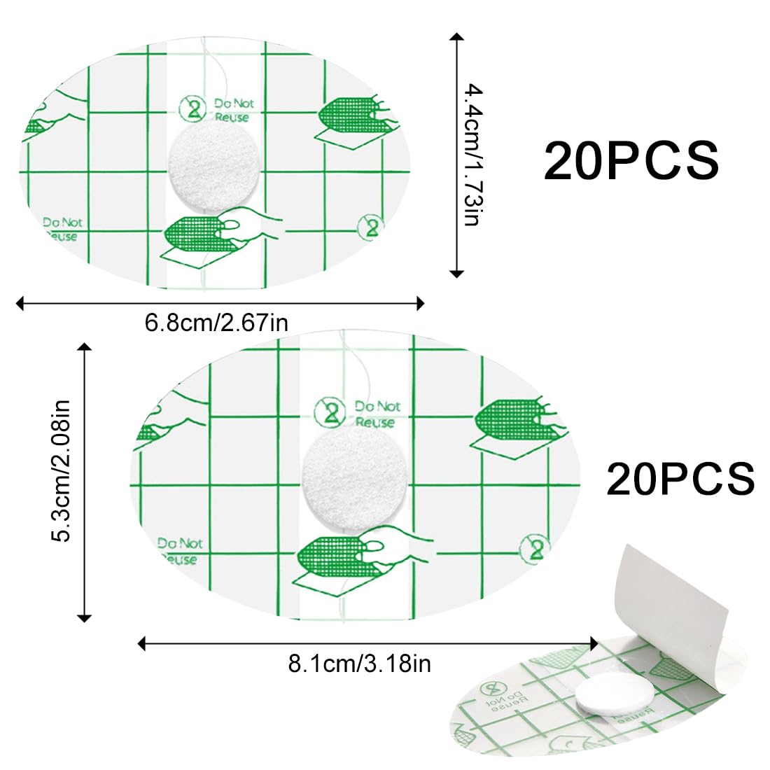 80 Piezas Orejeras Impermeables Ultrafinas Transparentes Protector de Orejas de Plástico Orejeras Impermeables Talón Protectores Desechables para los Oídos