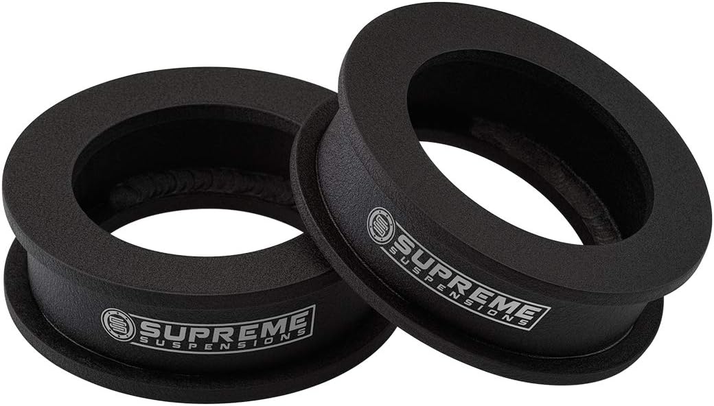 Supreme Suspensions - 2" Front Leveling Kit for 2019-2023 RAM 1500 2WD 4WD High-Strength Steel Front Lift Spacers with Coil Spring Compressor Tool - Can Cooler Included with Purchase