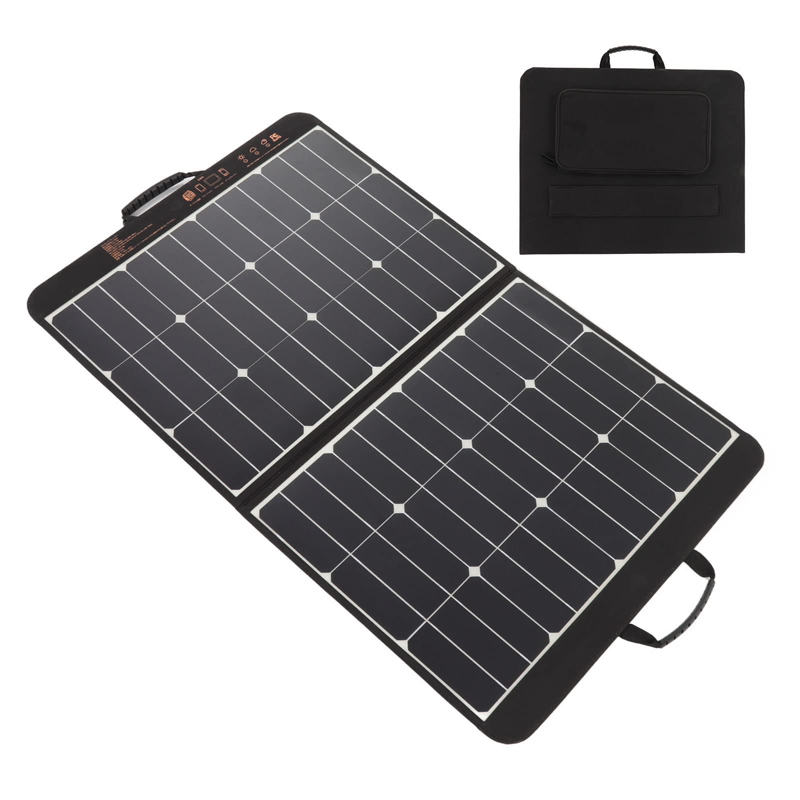 Chrees Caricatore Solare Portatile da 80 W per Telefono Leggero e Compatto per Avventure in Campeggio Silicone Monocristallino