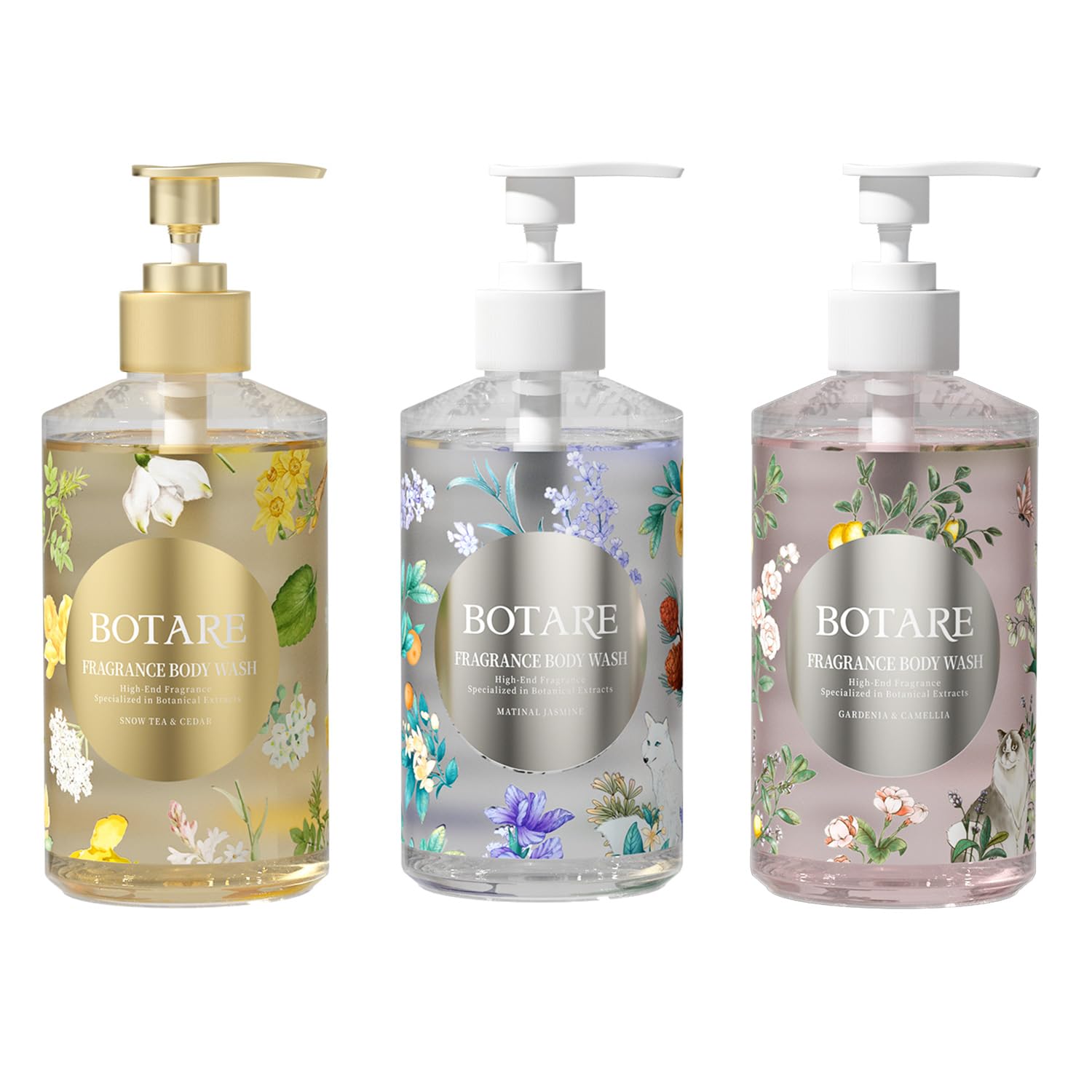 Body Wash Fragrance Women Body Lotion Shower Gels Soap for Sensitive Dry Skin Gentle Natural Care Cleanser Set