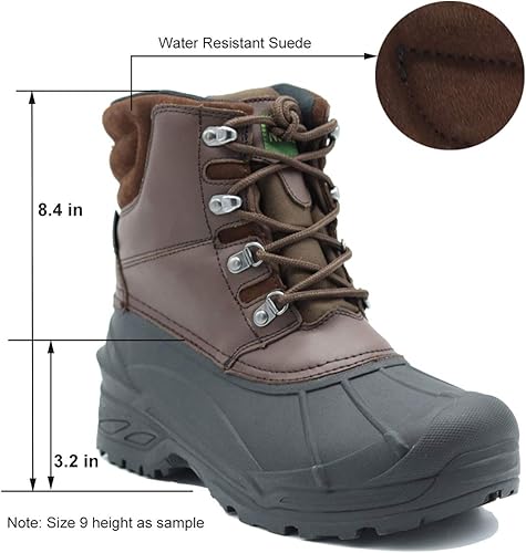 Miniatura 3 de Botas de nieve de invierno para hombre, impermeables, antideslizantes, aisladas, cálidas, seguras y duraderas, para esquí al aire libre, gamuza