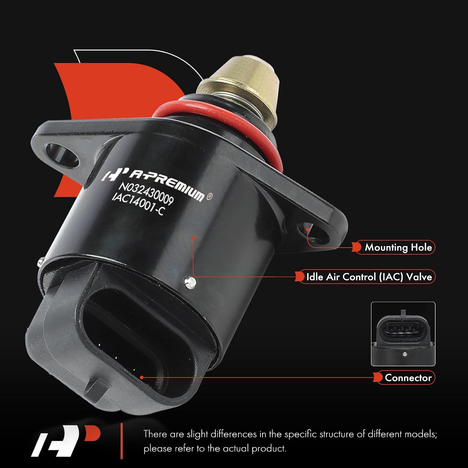 A-Premium Fuel Injection Idle Air Control Valve Compatible with Buick Century, Electra, LeSabre, Reatta, Riviera, Skylark & Oldsmobile 98, Achieva, Cutlass Calais, Toronado & Pontiac Bonneville