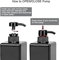 Vista 26 de 12 Pack Shampoo and Conditioner Dispenser Bottles, 8 Pack 22 Oz and 4 Pack 8 Oz Refillable Square Plastic Pump Bottles, Shower Soap Dispenser for