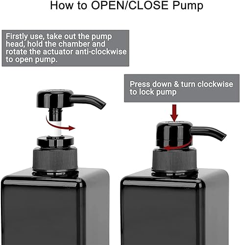 Miniatura 26 de 12 Pack Shampoo and Conditioner Dispenser Bottles, 8 Pack 22 Oz and 4 Pack 8 Oz Refillable Square Plastic Pump Bottles, Shower Soap Dispenser for