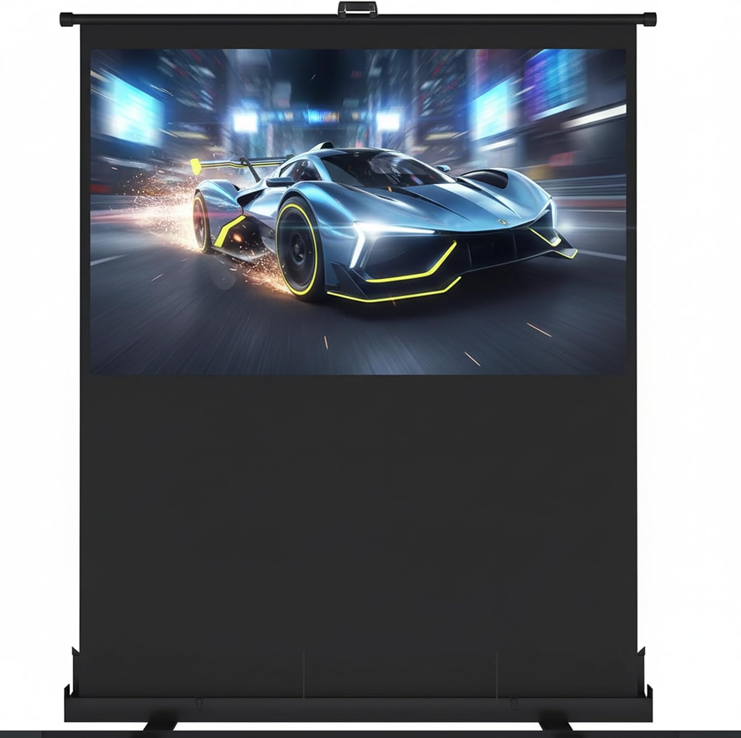 YODOLLA 72 inch Projector Screen Manual Floor Rising 16:9 HD Retractable ALR Projector Screen 4K3D Elite Projection Screen Drop Down Pop Up Movie Screen for Indoor Outdoor Meeting Home Theater