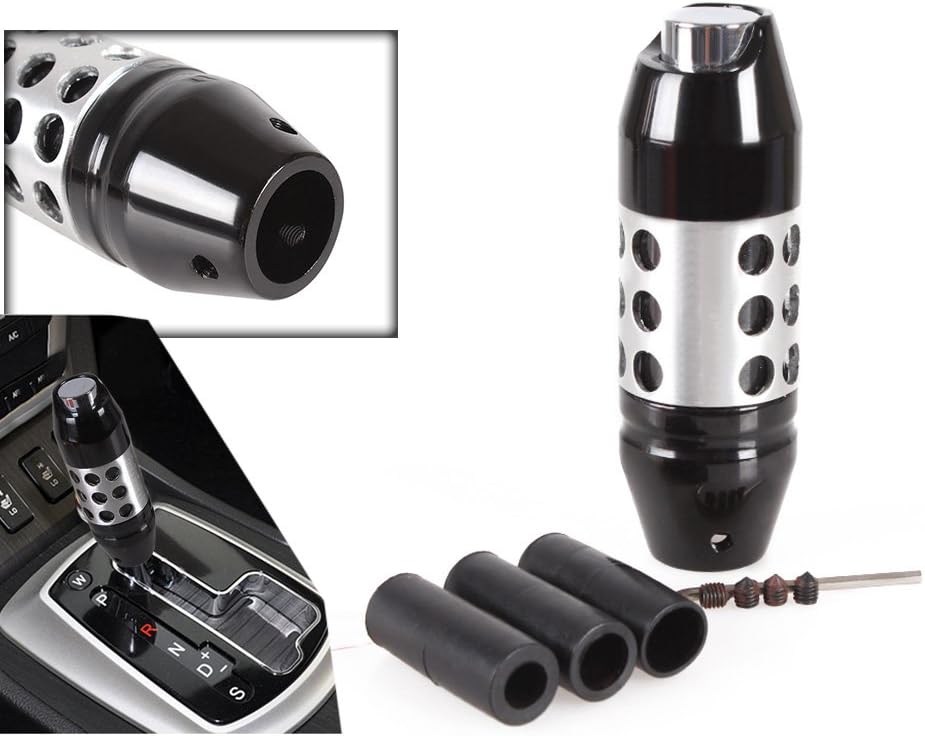 Gear Shift Knob Universal Gear Stick Shift Head, Aluminum Shift Lever Knob for Motorsport Car Auto/Manual Transmission (Silvery)