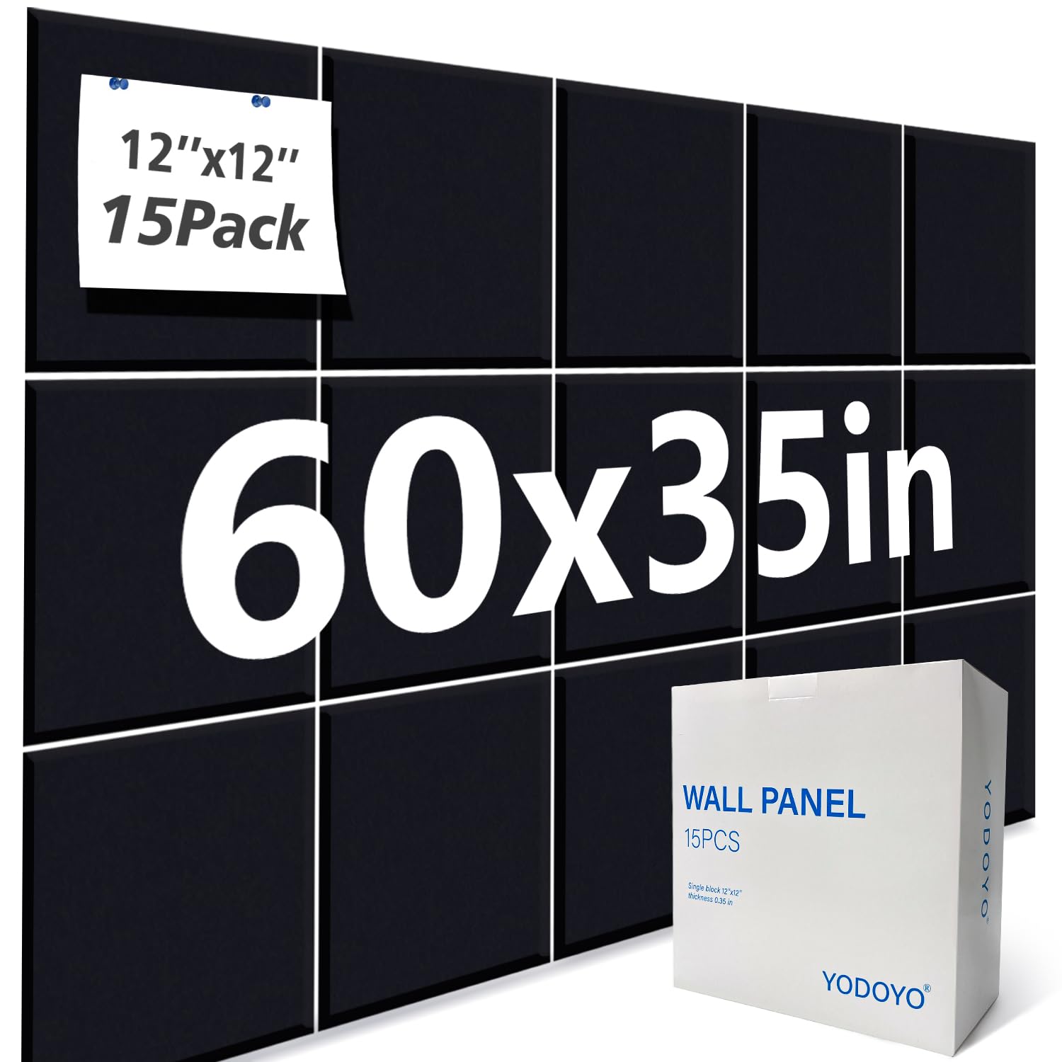 YODOYO Large Cork Board Alternative for Office 15 Pack Felt Bulletin Boards Dart Wall Protectors 60×35 Inch