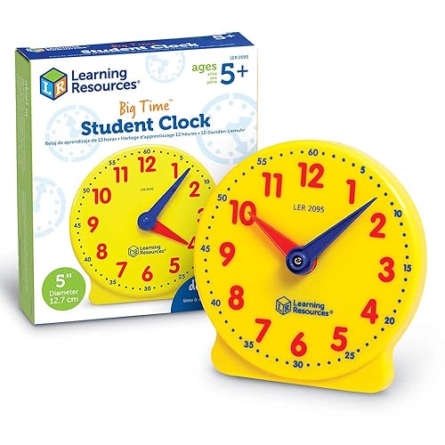 Learning Resources Horloge Montessori – Jouet Éducatif pour Apprendre l’Heure
