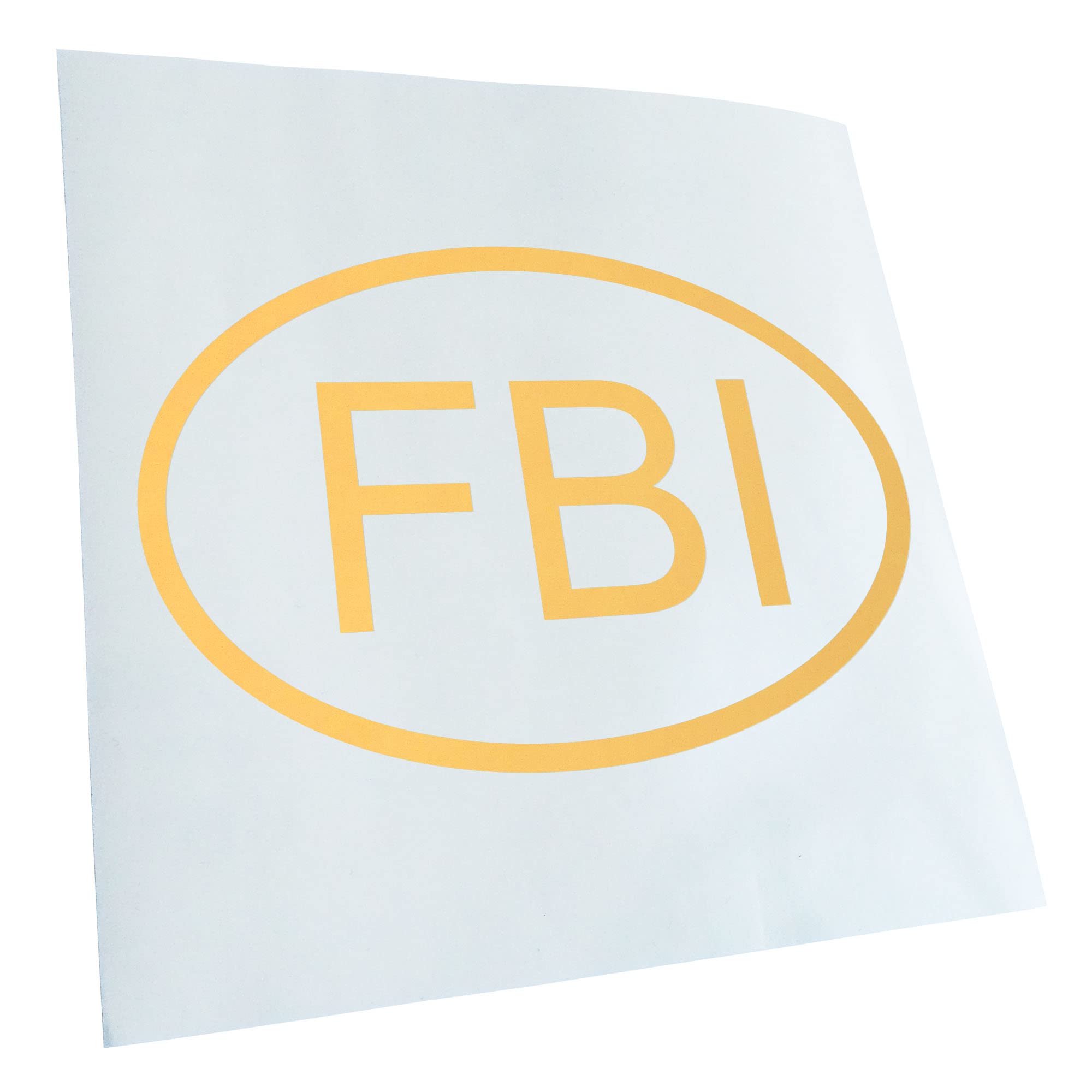 Kiwistar - Car Sticker - Cream - 50 x 33 cm FBI - Rear Window Car Sticker Weatherproof for Car Truck Moped Truck - Sticker Exterior Self-Adhesive Tuning Accessories for Window Vehicle Window