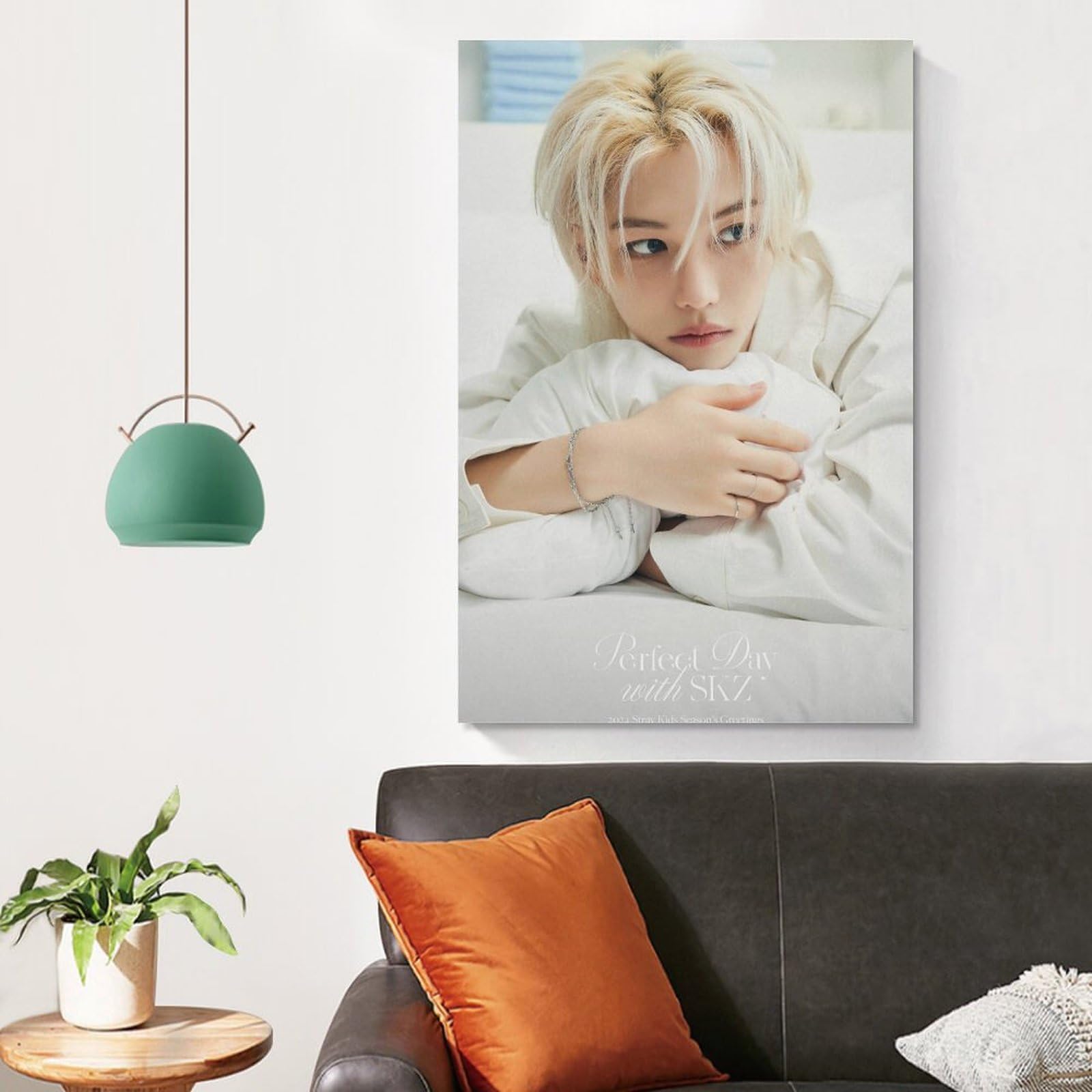 Felix Stray Kids Stray Kids Poster Lee Felix Yong Bok & Hyunjin Sur Toile Décorative Murale 30 X 30 Cm Expo Kids