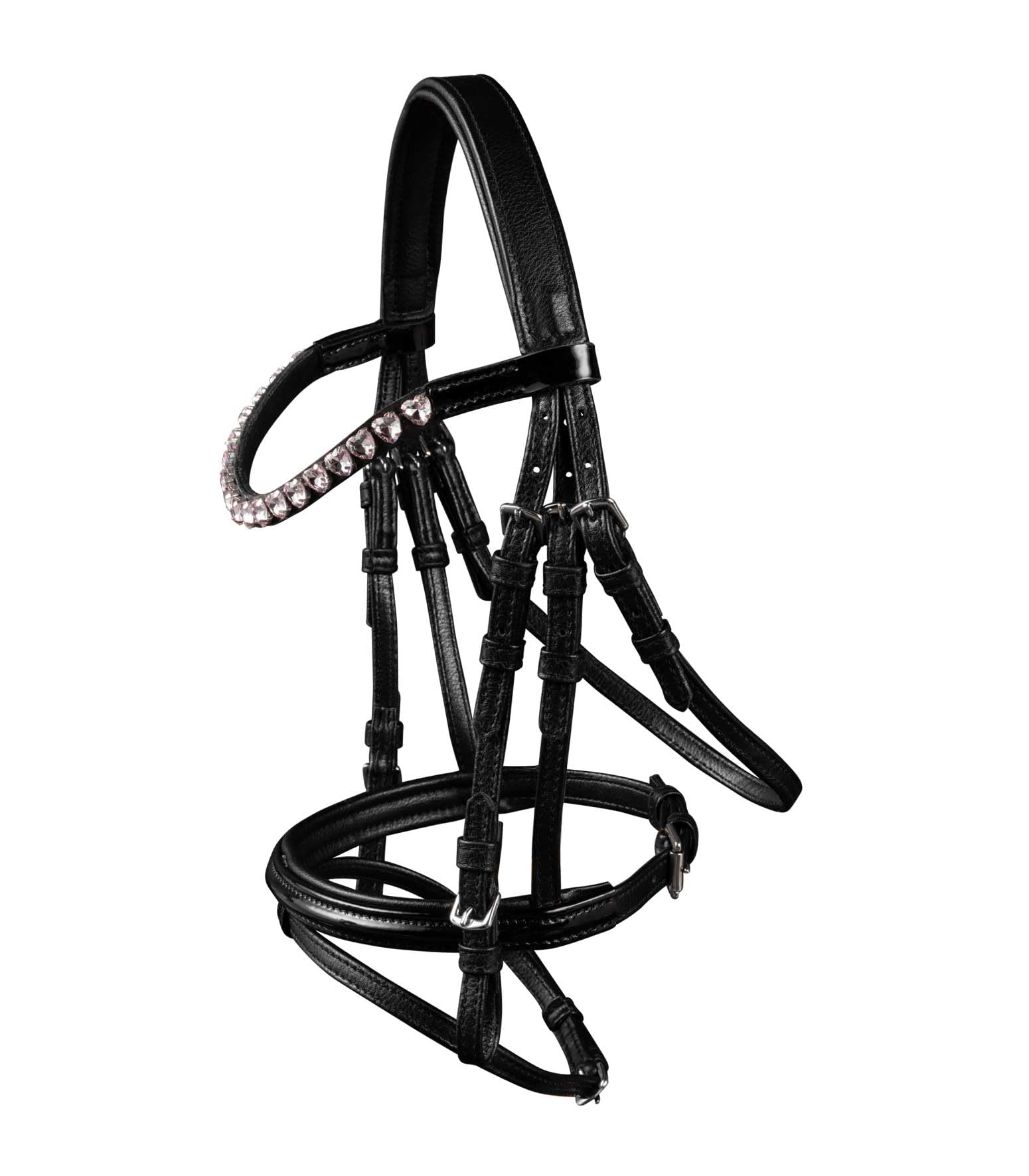 WALDHAUSEN Trensenzaum Happy Hearts, schwarz, Shetty