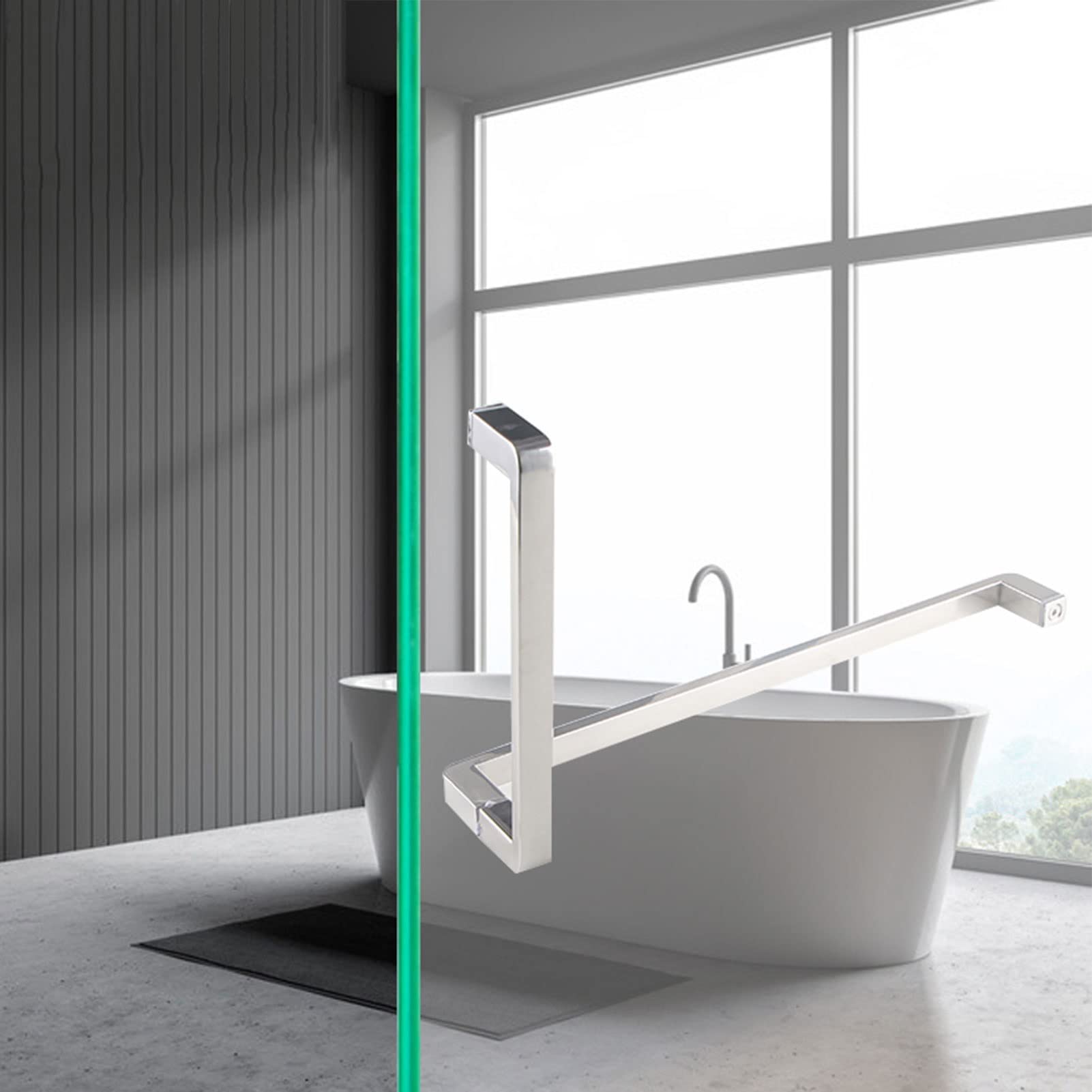 Poignées de porte de douche en acier inoxydable pour rénover la salle de bain
