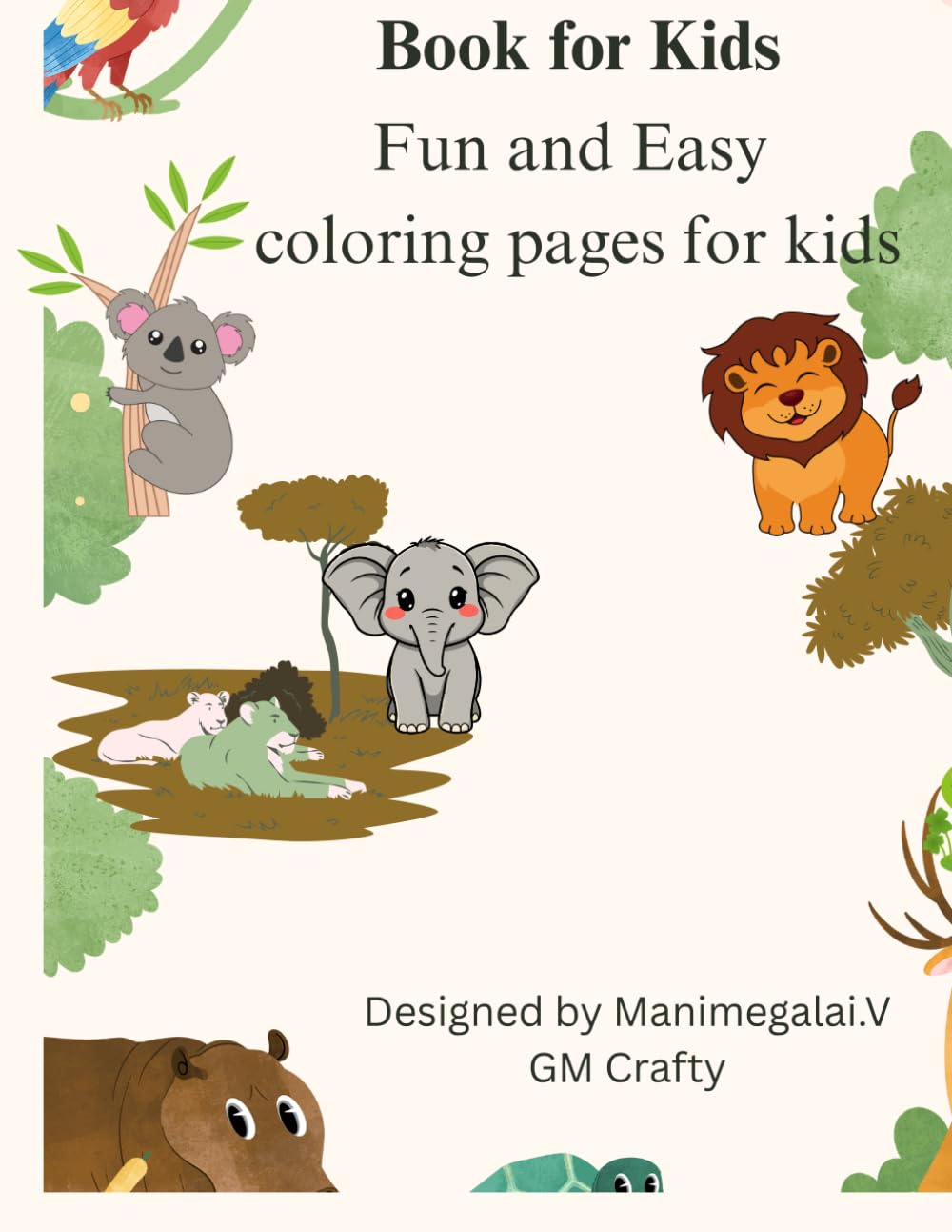 Cute animals coloring book for kids: Fun and Easy coloring pages for kids
