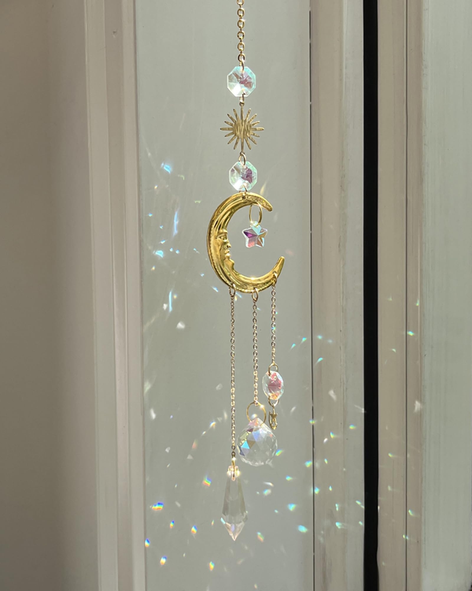 Zosutetoxo Crystal Suncatcher, Capteur de Soleil en Cristal avec Cristaux de Suncatcher & Prisme, Décoration de Fenêtre Suspendue pour Capteur de Lumière à Suspendre - 2