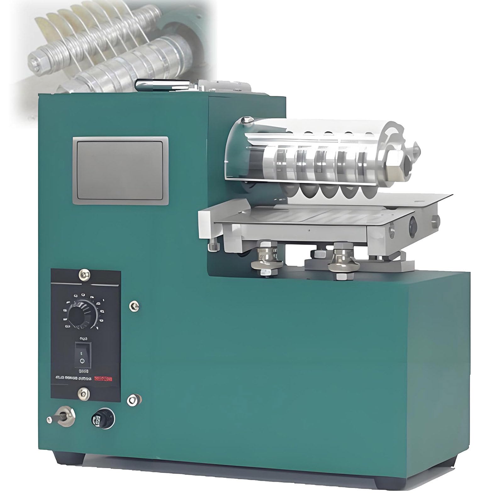 Oiyekntd Leather Cutting Machine for Straps & Belts, Adjustable Speed, 2-86mm Width, DIY Shoemaking & Craft Tool, Electric Leather Skiver Machine Strap Slitter Cutter Machine SingleHead